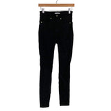 Good American Black Velvet Good Legs Pants- Size 0/25 (Inseam 28”)