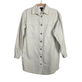 Scoop White Denim Button Up Shirt Dress- Size XS (see notes)