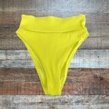 Aerie Neon Ribbed High Waisted High Cut Cheeky Bikini Bottoms- Size S (we have matching top)