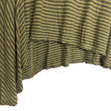 We the Free Olive and Navy Striped Flowy Asymmetrical Hem Top- Size XS/S