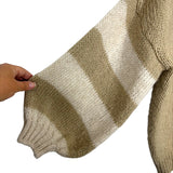 ASOS Design Beige Striped Sleeve Cardigan - Size US 2