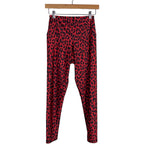 Onzie Red and Black Animal Print High Rise Leggings- Size S/M (sold out online, Inseam 24”)