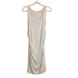 Pink Blush Maternity Heathered Cream Ribbed Bodycon Tank Dress- Size S