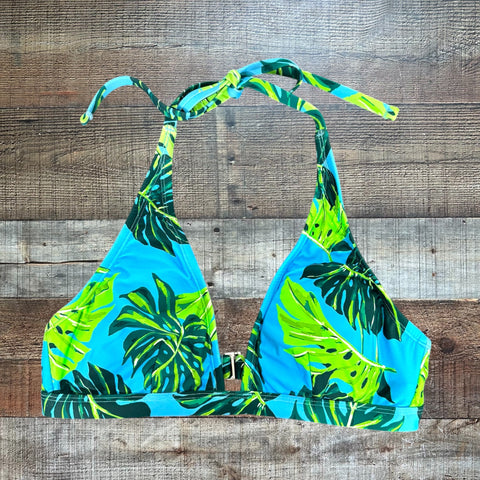 Draper James Blue Palm Print Bikini Top - Size XS (We Have Matching Bottoms)