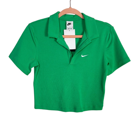 Nike Green Slim Fit Cropped Polo NWT- Size S