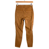 SPANX Brown Stretch Twill Pull On Cargo Pants- Size M (Inseam 26”)