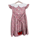 Cecil and Lou Floral Collared Apple Dress- Size 3T