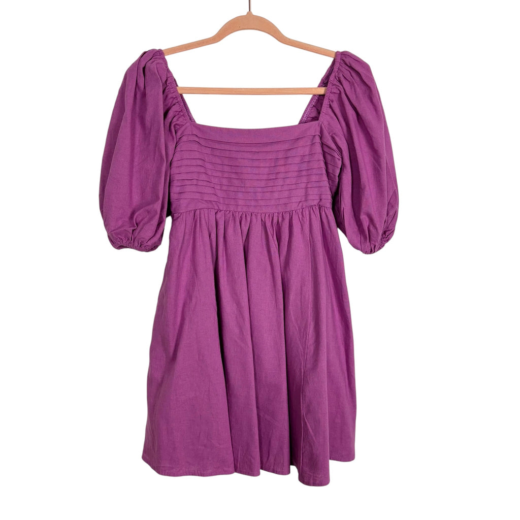 abercrombie purple dress Abercrombie and Fitch Giselle Pleated Cutout Maxi