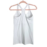 Lululemon White Ribbed with Built-In Shelf Bra Racerback Tank- Size 8 (see notes)