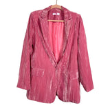 Buddy Love Pink Crushed Velvet Blazer- Size M