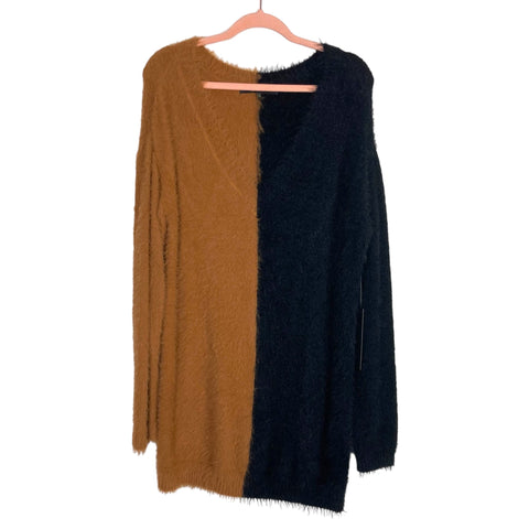 House of Harlow 1900 x Revolve Brown and Black Shaggy Sweater Dress NW The Saved Collection House of Harlow 1900 x Revolve Brown and Black Shaggy Sweater Dress NW The Saved Collection
