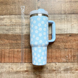 No Brand Blue Floral Tumbler Cup