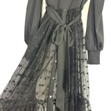 Flying Tomato Black Tulle Polka Dot Sheer Bottom Dress- Size S