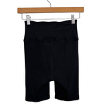 Year Of Ours Black Ribbed Cross Waist Biker Shorts - Size M