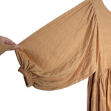 Free People Beach Peach Balloon Sleeve Cut Out Back Dress - Size S