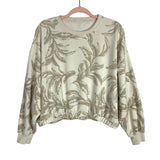 Z Supply Mason Bone Palm Pullover Sweatshirt- Size ~S (sold out online, we have matching joggers, no size tag)