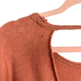 Aerie Burnt Orange with Terry Cloth Detail Open Twist Back Sweatshirt- Size S (see notes)