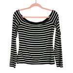Bailey/44 Black/White Striped Off the Shoulder Top- Size S