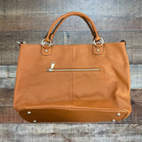 Kattee Camel Leather Zipper Closure Handbag (NEW CONDITION)