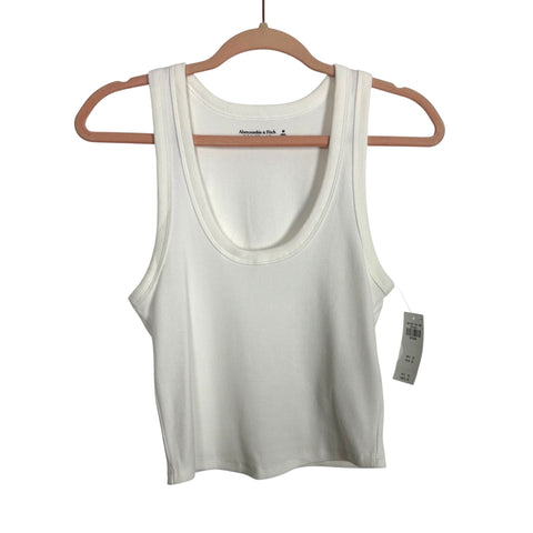 Abercrombie & Fitch White Tank Top NWT- Size M