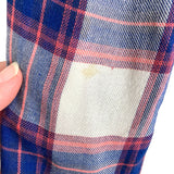 Paige Navy/Pink/White Plaid Button Up- Size M (see notes)