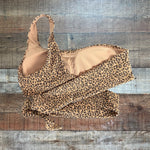 Aerie Carmel Animal Print Bandeau One Shoulder Swim Top - Size M (We Have Matching Bottoms!)