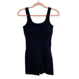 No Brand (RXRXCOCO) Black Ribbed with Padded Built In Bra Seamless Romper- Size ~M (see notes)