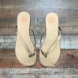 Cambiami Silver Flip Flops - Size 8 (Like New)