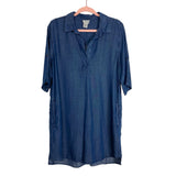 Andrea Javine Denim Roll Tab Dress- Size L