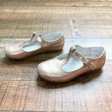 L'Amour Rose Gold Leather T-Bar Flats- Size 12 (see notes)
