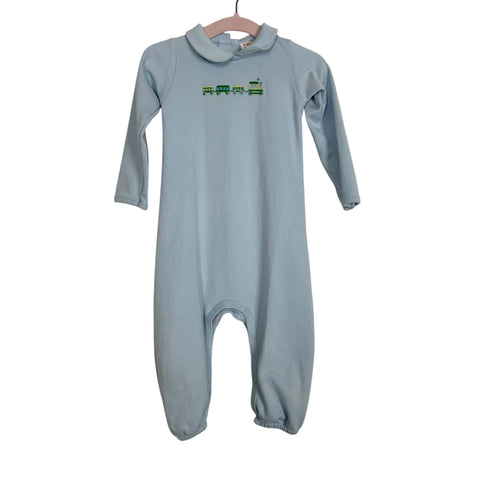 The Beaufort Bonnet Company Light Blue Train Outfit - Size 6-12M