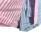 Petal + Pup Striped Blue and Pink Romper- Size XL