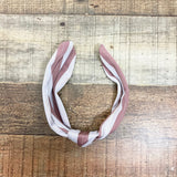 No Brand Mauve/Beige Striped Knotted Headband (see notes)