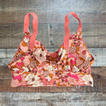 Offline By Aerie Pink Floral Print Sports Bra - Size L