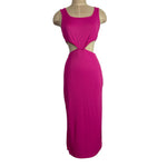 Shein Fuchsia Ribbed with Side Cut Outs and Side Slit Maxi Dress- Size XL