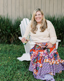 Sail to Sable Tan/White Striped Sweater- Size XXL (sold out online)