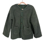 Pretty Garden Green Sherpa Shacket NWT- Size S