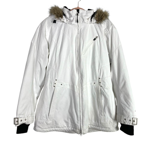 Obermeyer Off White Removable Faux Fur Hooded Ski Jacket- Size 16 (see notes)