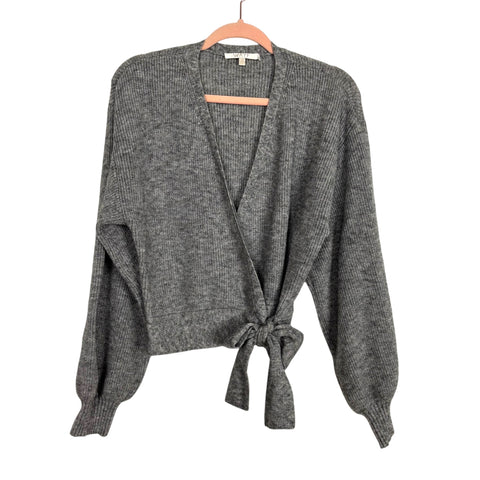 WAYF Grey Tie Wrap Sweater - Size S