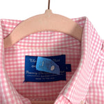 Over Under Men’s Pink/White Checkered Dress Shirt- Size L (see notes)