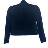 Alice + Olivia Employed Black Snap Front Bow Cropped Blazer Jacket- Size ~XS (no size tag, fits like XS)