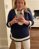 Sail to Sable Navy/White Classic Tunic Top- Size XXL (sold out online)