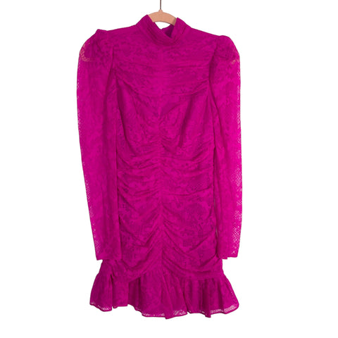 SAYLOR Hot Fushia Marcey Cinched Dress NWT- Size S