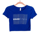 Bella + Canvas Blue Dynamic Fitness Cropped Tee- Size XS/S