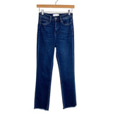 Vervet Blue Dark Wash Raw Hem Jeans- Size 24 (Inseam 26”)