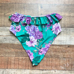 Lovers + Friends Green Purple Floral Bikini Bottoms- Size S (see notes, we have matching top)