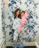 Bon Viviann Pink Satin with Feathers Pajama Set- Size 2T (see notes)