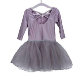 H&M Mauve Criss Cross Back Glitter Tutu Leotard- Size 3/4T