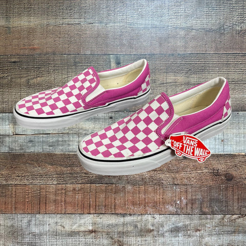 Vans Pink Check Sneakers NWT- Size Mens 7/Womans 8.5