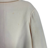 Malo Made in Italy Cream Belted Zip Up Jacket- Size 38 (see notes)